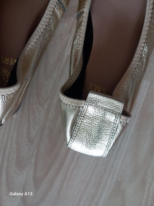 Versace meduza Złote baleriny damskie 38 skóra