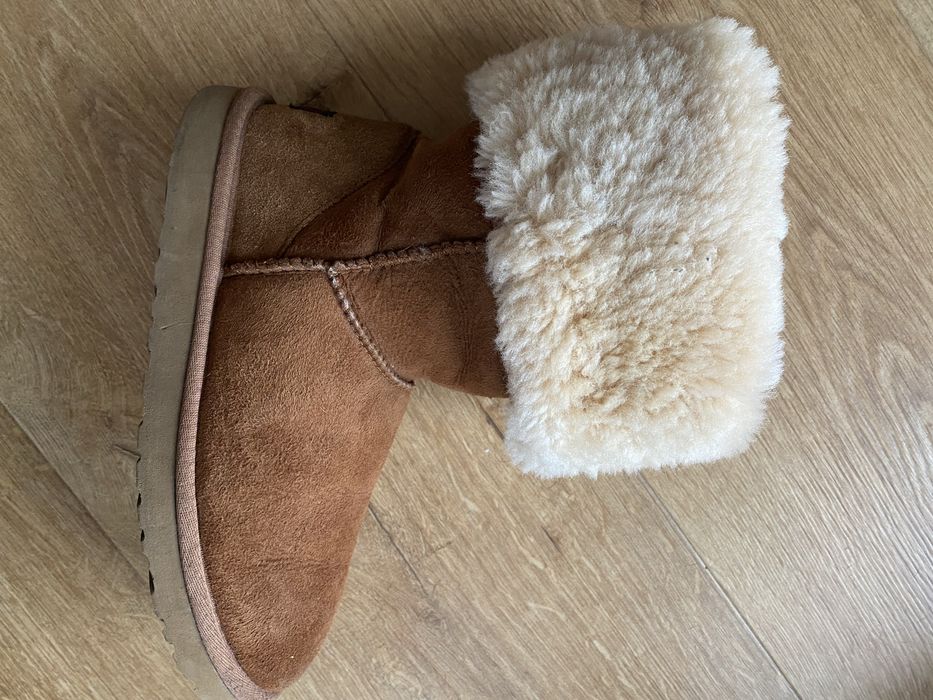 Ugg damskie buty 38  śniegowce rude skóra naturalna wełna