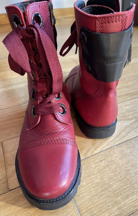 Bota Zadig et Voltaire vermelhas