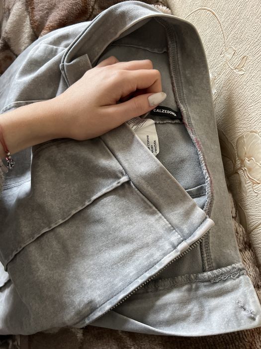 Джинсы -лосины в сером s