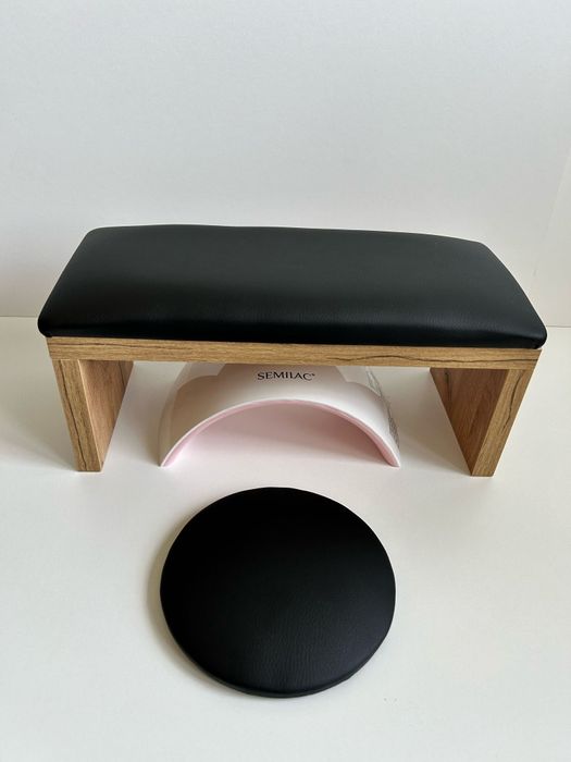 Podpórka do manicure paznokci pod dłoń. Zestaw czarny gładki