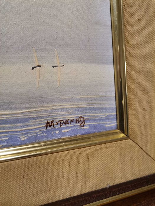 Pintura a óleo com moldura
