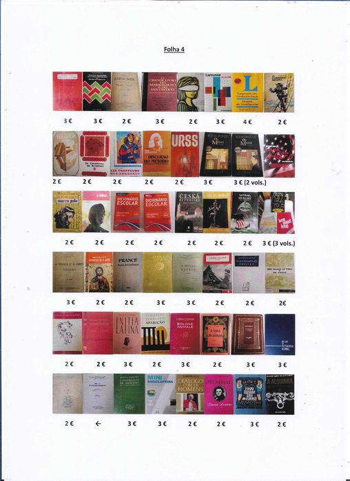 Livros usados e antigos - I