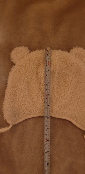Kremowa czapka niemowlęca 68 H&M 4-6m