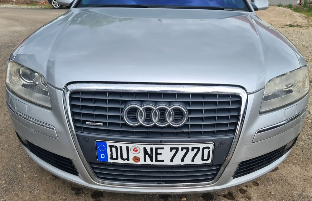 MASKA pokrywa silnika srebrna AUDI A8 D3 lift 2007r LY7W stan idealny