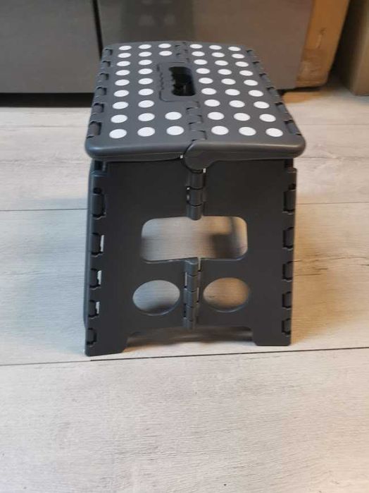 Zeller Taboret składany stołek tworzywo sztuczne  szary max 150 kg