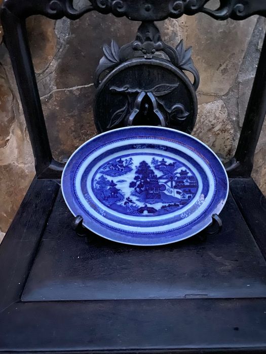 Travessa Porcelana Chinesa séc XVIII 27 cm Original