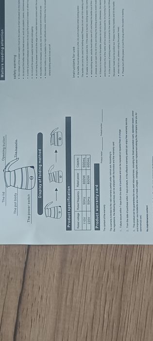 Składany czajnik elektryczny, czajnik turystyczny