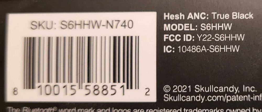 Słuchawki bezprzewodowe Skullcandy Hesh ANC czarne