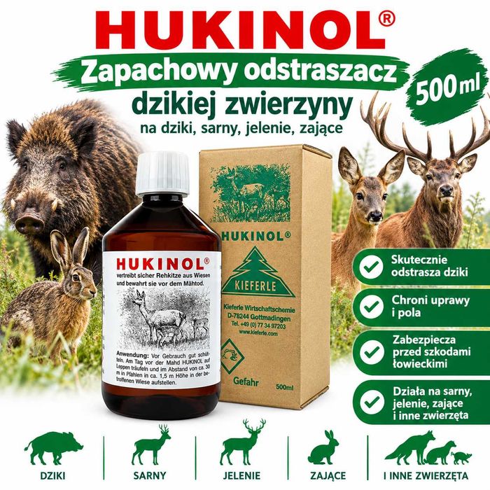 Odstraszacz na dziki sarny, lisy HUKINOL 500 ml