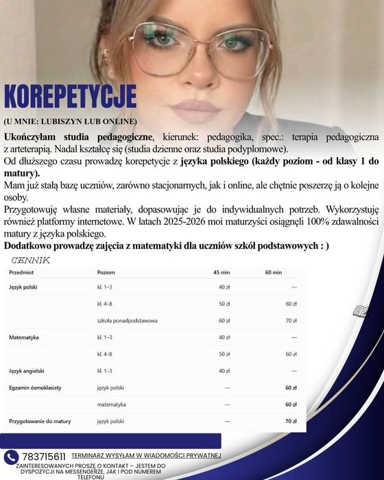 Korepetycje z języka polskiego - każdy poziom