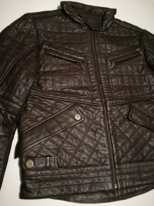 ROBERTO CAVALLI CLASS kurtka skóra naturalna racer M ORYGINAŁ