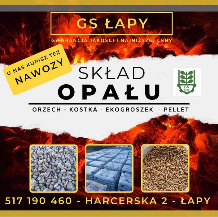 Węgiel Kostka, orzech, groszek