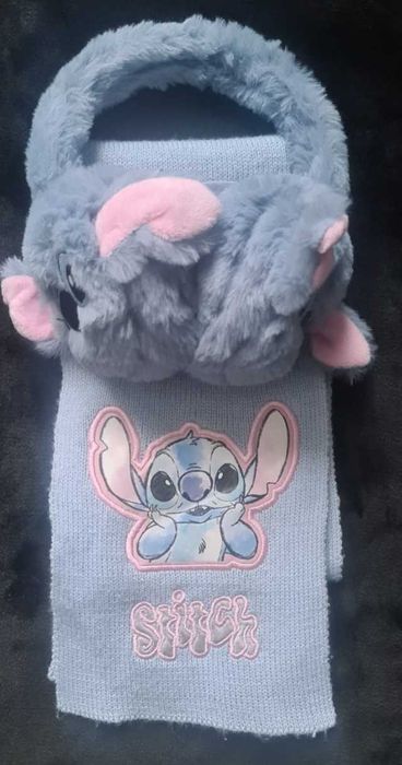 Навушники хутряні меховые плюш наушники шарф Lilo & Stitch Disney Стіч