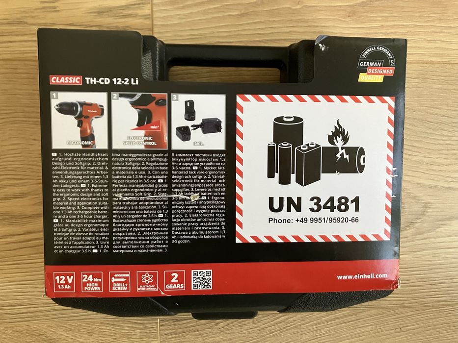 Berbequim a bateria Einhell TH-CD 12-2 Li