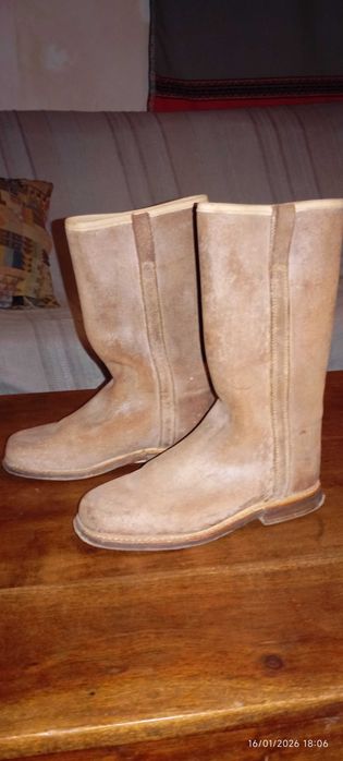 Botas alentejanas em couro, feitas em Portugal como novas