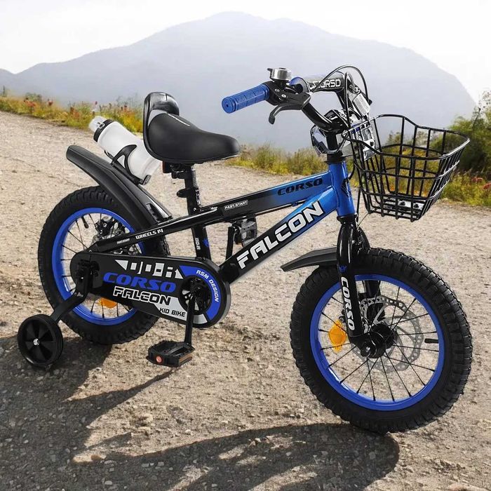 Дитячий велосипед 3-5, 5-7, 6-10 років с додатковими колесами 14"- 20"