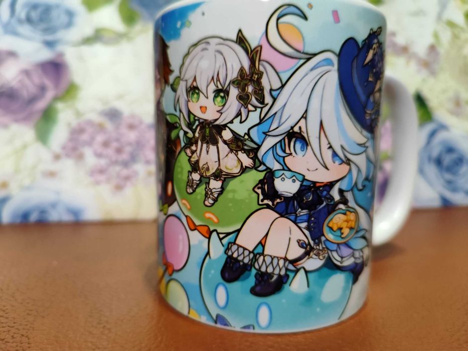 Чашка  genshin impact аніме Фурина Нахіда Венти Райден Чжун Ли