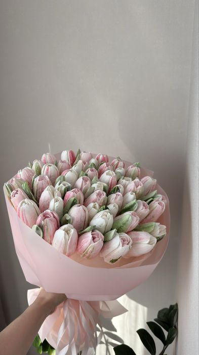 Букети із зефіру, тюльпани зефір