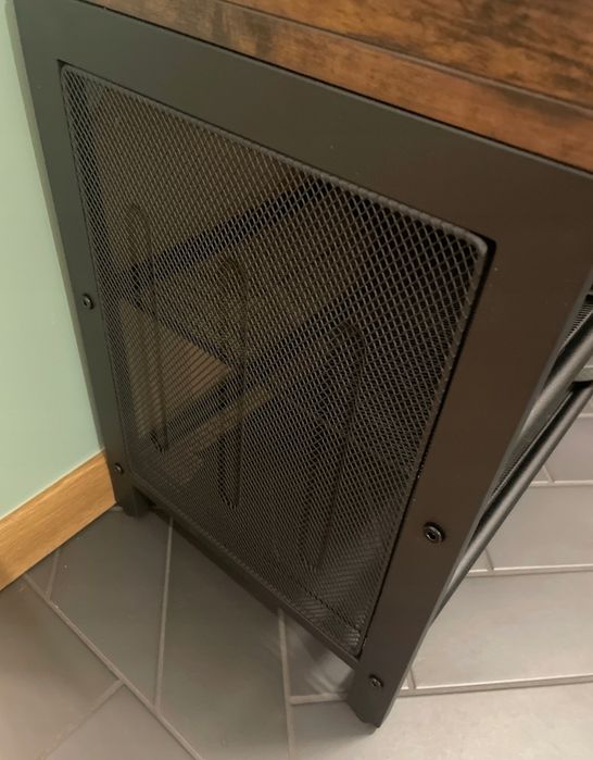 Stylowa szafka na buty regał przedpokój loft ławka ławeczka  obita