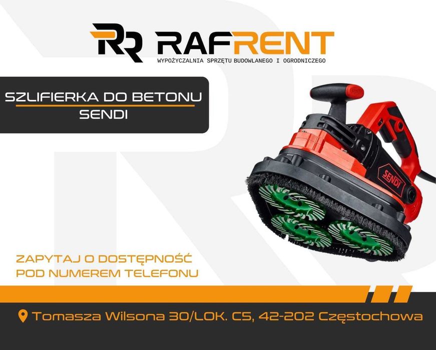 Szlifierka do betonu Sendi TRIPPLE GS 2450W - Wynajem