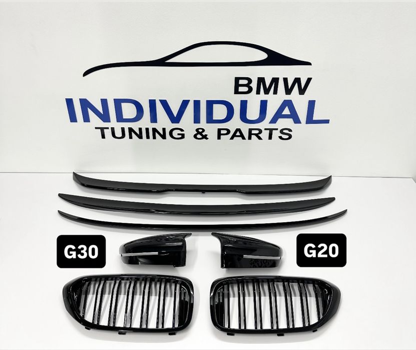 Ноздрі bmw g30 накладки на зеркала спойлер BMW G30 решітки бмв G20 g20