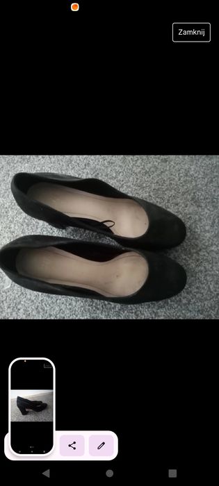 Czarne eleganckie buty na obcasie
