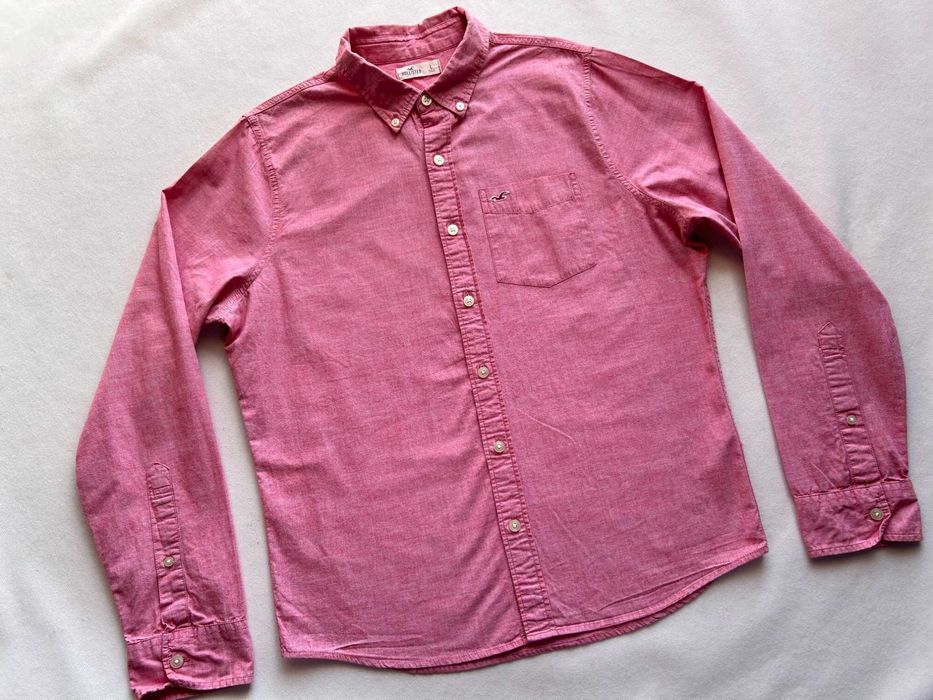Hollister _ Różowa koszula z długim rękawem L _ 100% bawełna