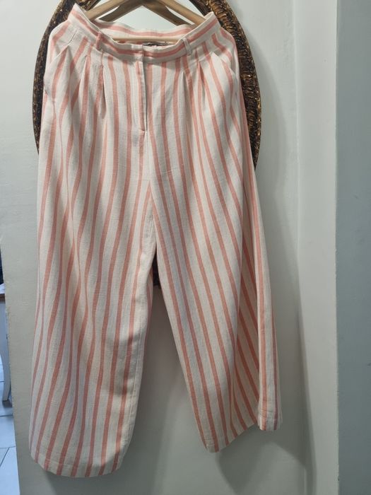Reserved spodnie L 40 paski bawełna