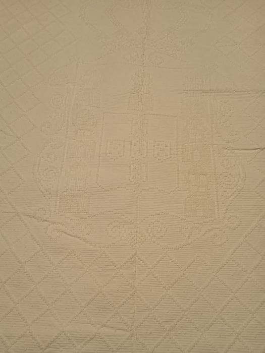 Colcha de linho com Brasão,Nova