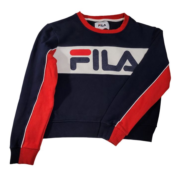 Granatowo-czerwona bluza – FILA – L
