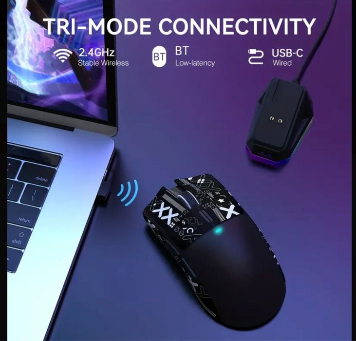 Игровая мышка новая,Красная