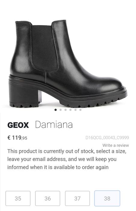 Черевики Geox, Шкіра, Ботинки, Челсі, Осінь