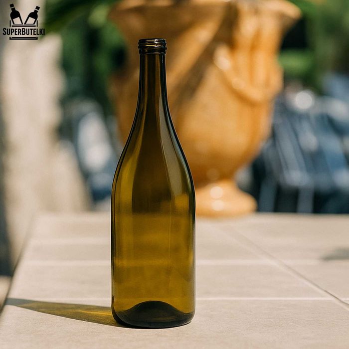 30x Burgundy 750 ml butelki na wino oliwkowe + ZAKRĘTKI