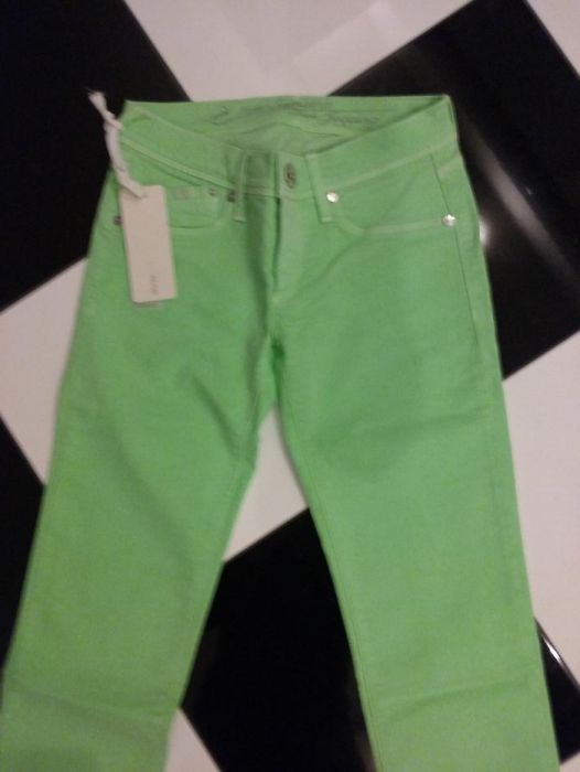 spodnie damskie GAS NOWE jeans zielone roz. 24/32