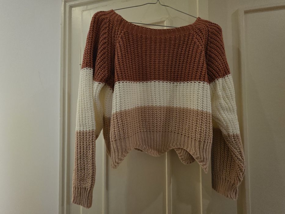 Camisola malha em tons rosa