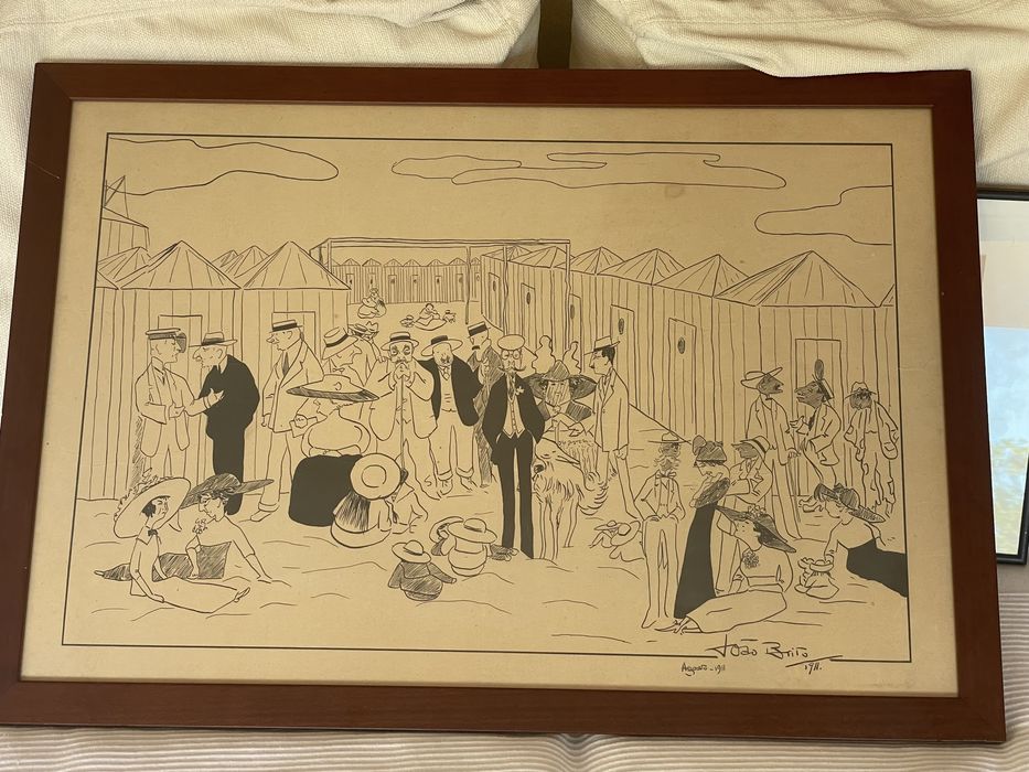 Quadro com caricatura original 1912