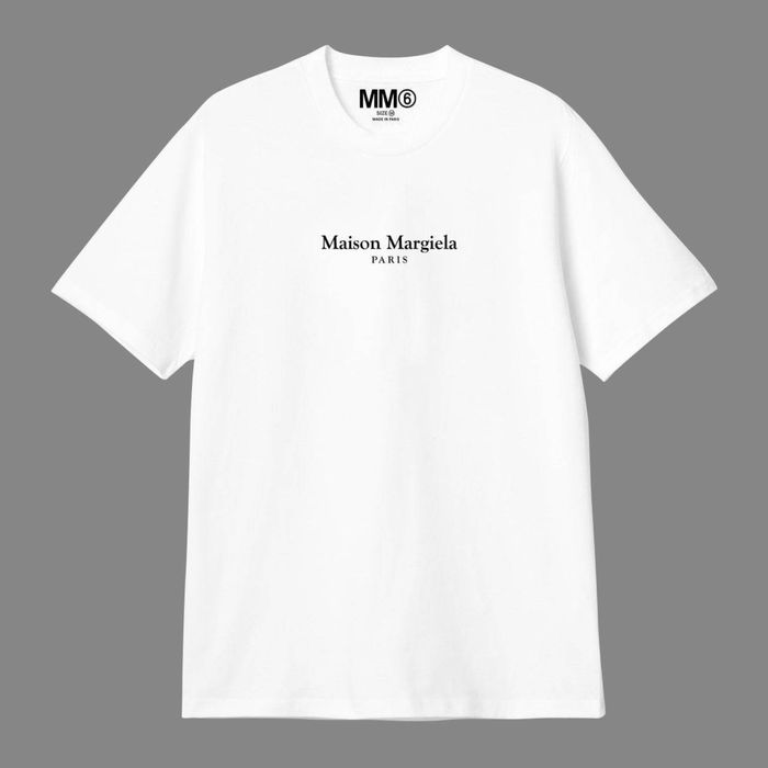 Мужские Футболки Maison Margiela paris logo Мейсон Марджела унисекс