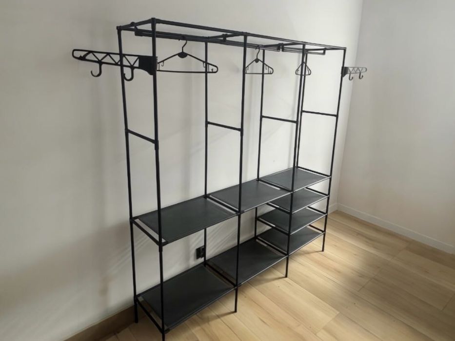 WIESZAK stojący szafa regał półkami metalowy garderoba na ubrania XXL