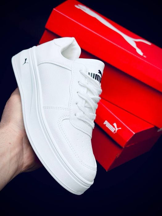 Женские кроссовки puma белые кожаные кросовки по скидке пума