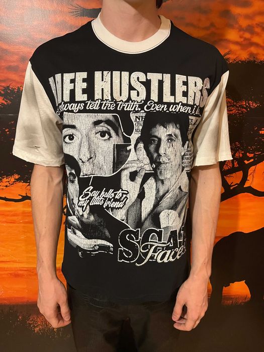Life Hustlers "Scarface" T-Shirt | Футболка Лицо со Шрамом Тони Монтана