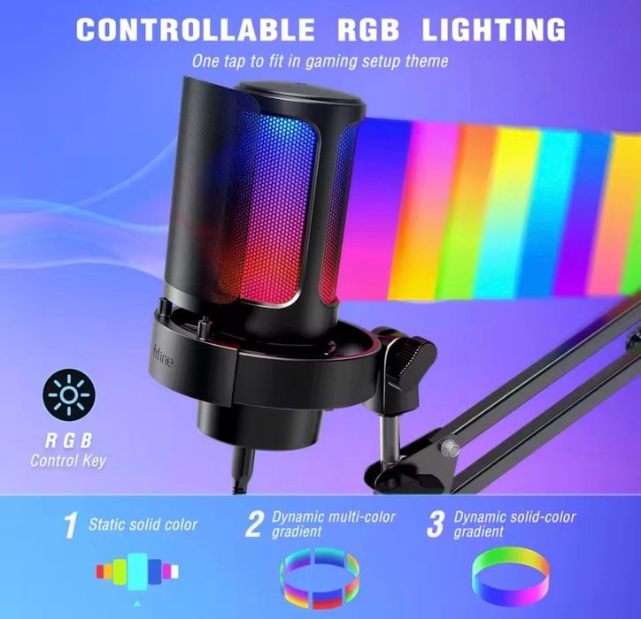 Mikrofon ze statywem fifne a8t