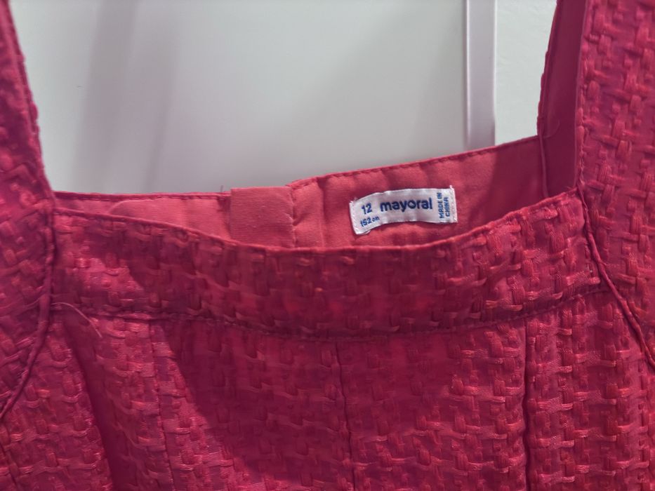 Vestido Mayoral 12 Anos Vermelho Elegante – Vestido Cerimónia Menina