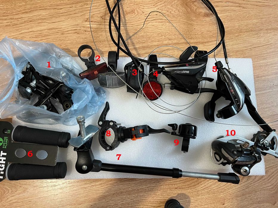 Велозапчастини: Касети,тріщотки, гріпси, підножки, перемикачі та інше