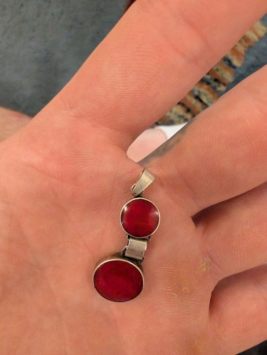 Zawieszka z koralem srebrna 925 koral srebro