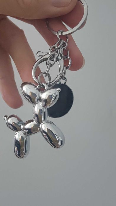 Новый Подарочный Брелок "Bubble Dog" Серебристый