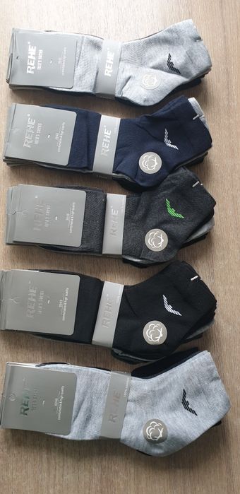 5×bawełniane męskie skarpety wysokie 42-46