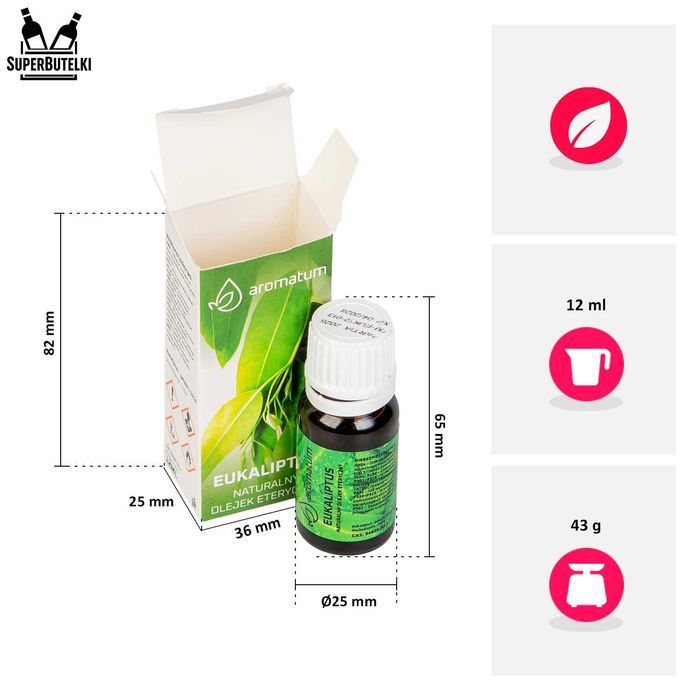 Olejek eteryczny EUKALIPTUSOWY olejek do aromaterapii i odświeżania 12