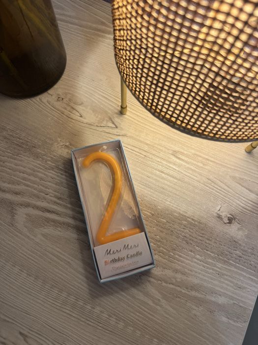 Декор для свята, свічка цифра 2 Meri Meri