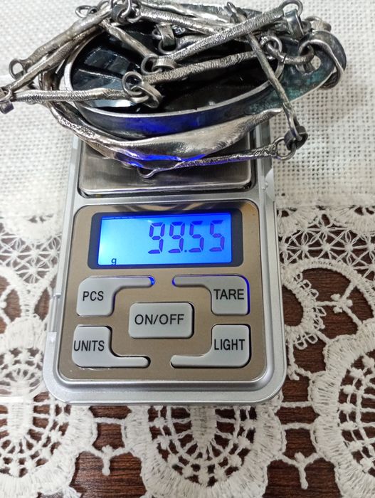 Ogromny srebrny naszyjnik